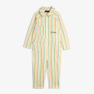 Pastelle stripe sweat jumpsuit
