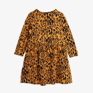 Basic Leopard Långärmad Klänning