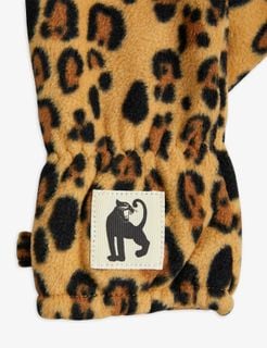 Leopard Fleece Mittens