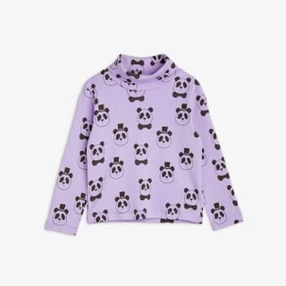 Panda Turtleneck Long Sleeve T-shirt