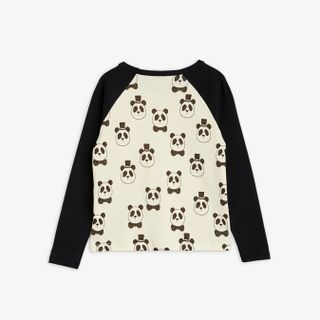 Panda Raglan Långärmad T-shirt Offwhite