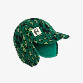 Leopard fleece cap