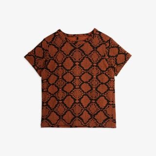 Snakeskin T-shirt Brown