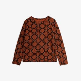 Snakeskin Långärmad T-shirt Brun