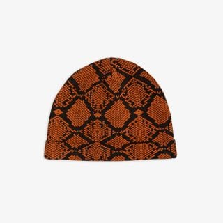 Snakeskin Beanie Brown