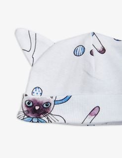 Siamese Cat Baby Beanie With Ears