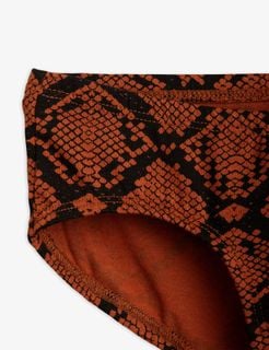 Upcycled Snakeskin Panties Brown