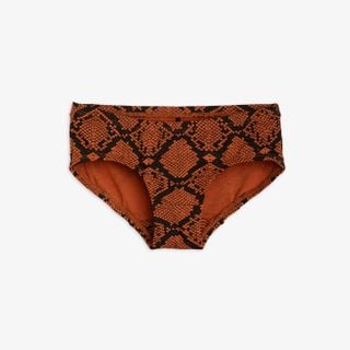 Upcycled Snakeskin Panties Brown