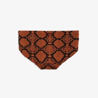 Upcycled Snakeskin Panties Brown