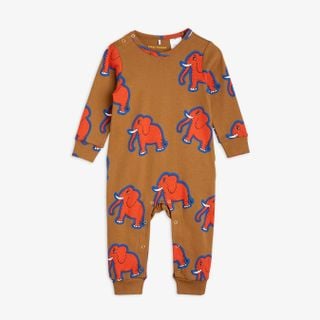 4 Elephants Baby Jumpsuit Brown
