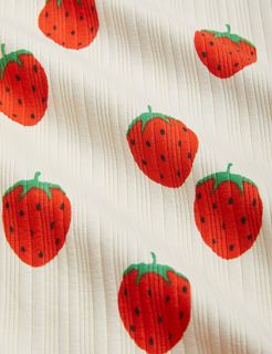 Strawberries Trumpet Sleeve Dress