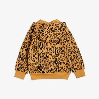 Basic Leopard Zip Hoodie