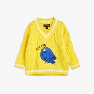 Pelican Knit V-Neck Sweater