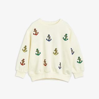 Anchor Embroidered Sweatshirt Offwhite