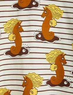 Unicorn Seahorse Leggings Brown