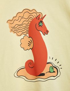 Unicorn Seahorse T-Shirt Yellow