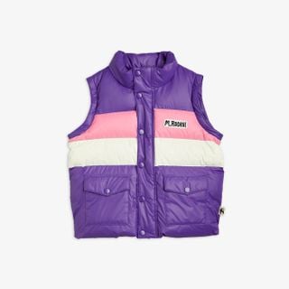 Zipper Sleeve Puffer Jacket Purple