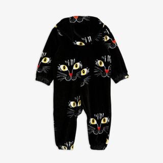 Cat Face Velour Onesie