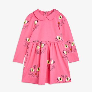 Cat Face Long Sleeve Dress