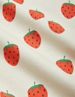 Upcycled Strawberries Baby Blanket