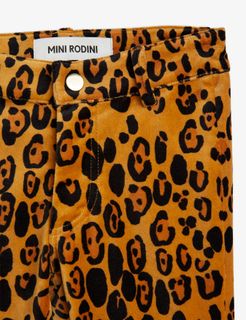 Leopard Flared Velvet Trousers