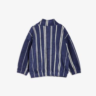 Upcycled Stripe Half-zip Sweatshirt