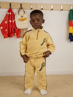 Tennis Embroidered Half Zip Sweatshirt