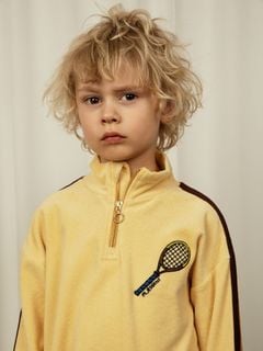 Tennis Broderad Half Zip Sweatshirt