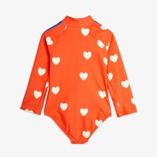 Hearts Long Sleeve UV-Swimsuit