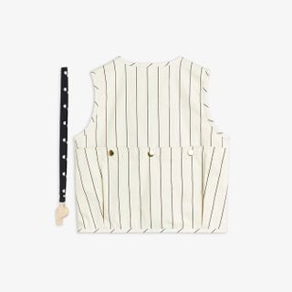 Stripe Embroidered Utility Vest