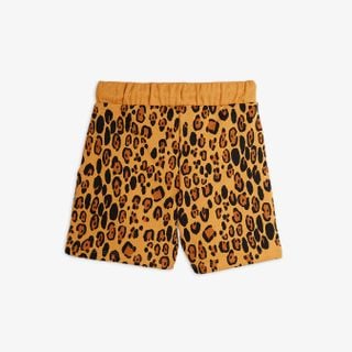 Basic leopard sweatshorts Beige | Mini Rodini
