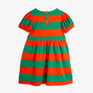 Stripe Puff Sleeve Dress