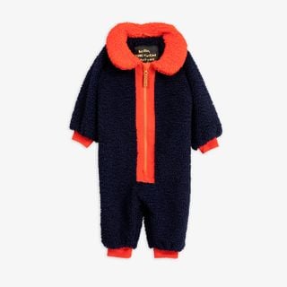 Faux fur baby overall