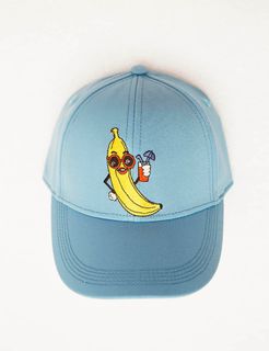 Banana Embroidered Cap Light blue