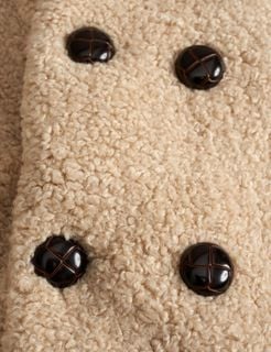 Panda faux fur coat