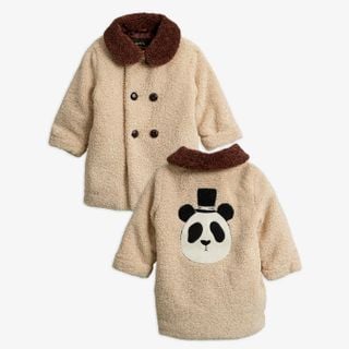 Panda faux fur coat