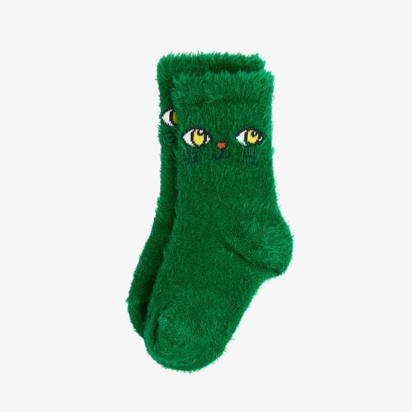 Cat Face Fuzzy Sock