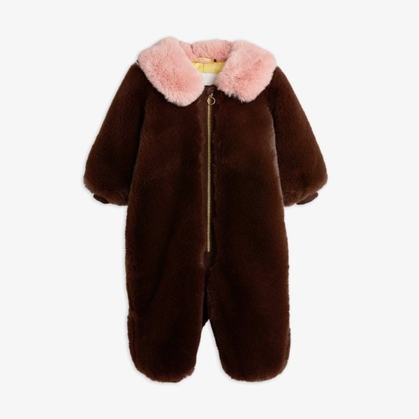 Faux Fur Baby Overall