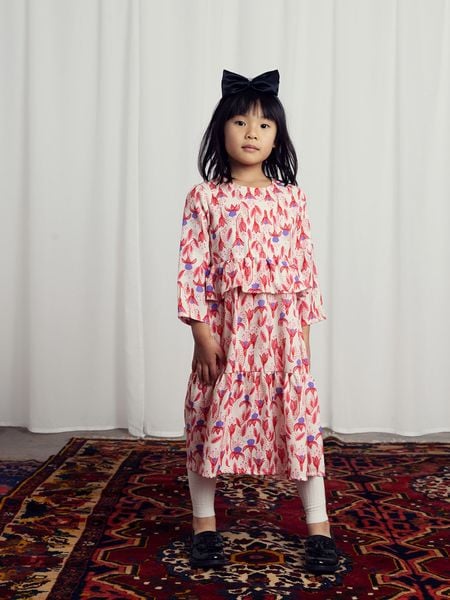 Fuchsia Woven Frill Dress