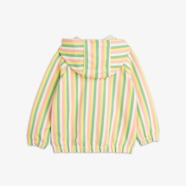 Pastel Stripe Hoodie med Dragkedja