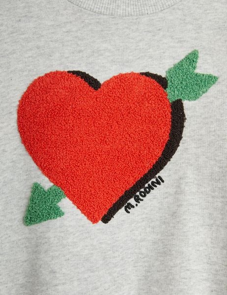 Arrowed heart chenille sweatshirt