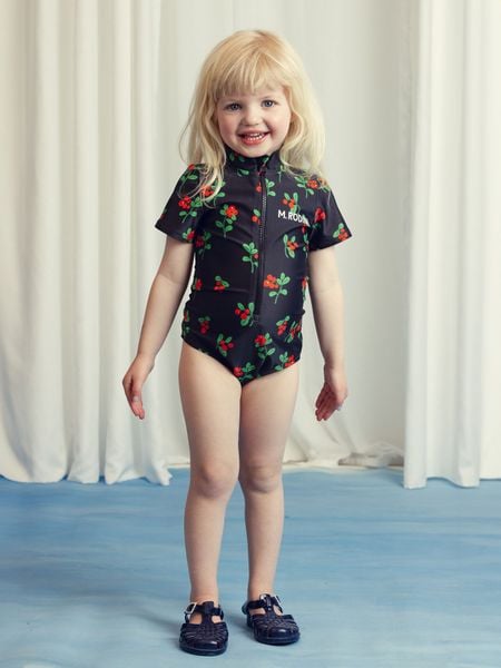 Lingonberries Short Sleeve Swimsuit