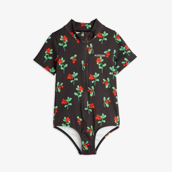 Lingonberries Short Sleeve Swimsuit