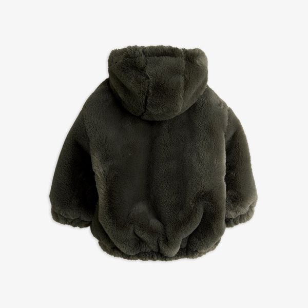 Ritzratz patch faux fur jacket
