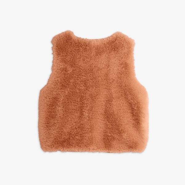 Ritzratz patch faux fur vest