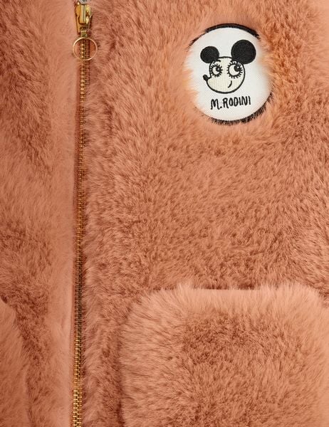 Ritzratz patch faux fur vest