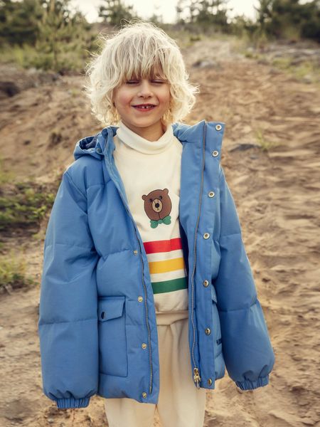 Solid heavy puffer jacket