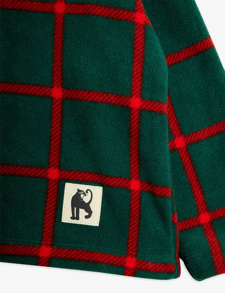Plaid fleece long sleeve top