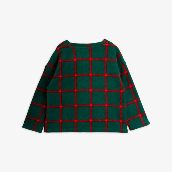 Plaid fleece long sleeve top