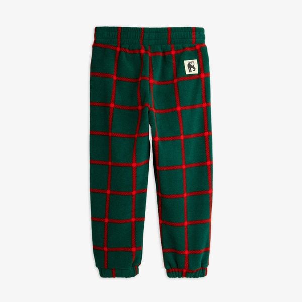Plaid fleece trousers